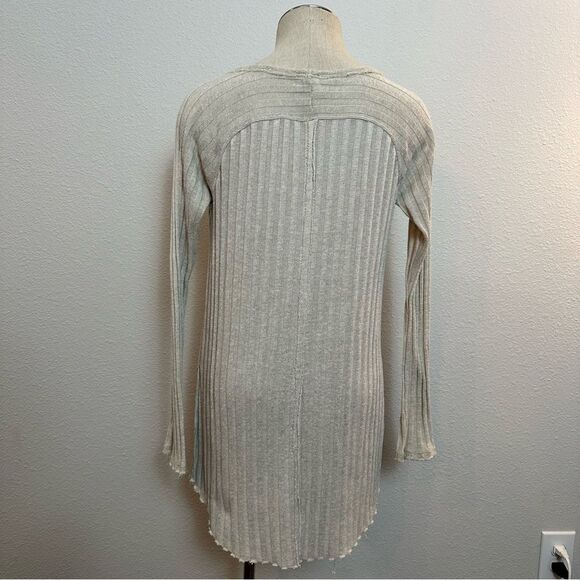 Free People We The Free Lagenlook Rib Knit Long Sleeve Top 492 - Picture 3 of 3